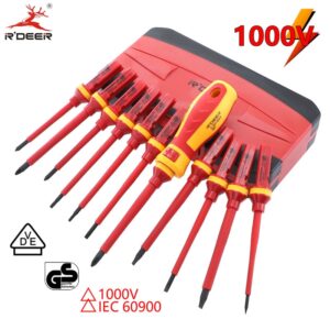 13 Pcs VED Insulated Screwdriver Set CR-V High Voltage 1000V Magnetic Phillips Slotted Torx Screwdriver Durable Hand Tools