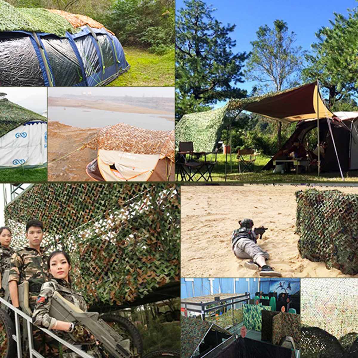 2x3 2x6 2x8 3x3 3x4 3x5 3x6 4x6 150D 120g Polyester Oxford Fabric PET Fibre Camouflage Camo Net Netting Hunting Sun Shade Car Co - Image 6