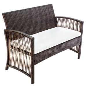 Alternative view of 4 IN 1 Outdoor Furniture Rattan Chair Table Terrace
