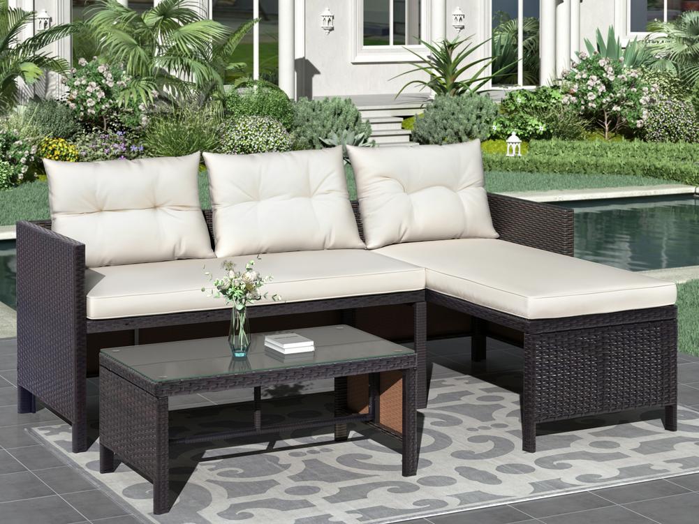 8 IN 1 Garden Rattan Sofa Furniture Set Outdoor