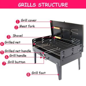 Alternative view of Stainless Steel BBQ Outdoor Grill Charcoal Roasting Brazier Stove Barbecue Tools For Camping 5 People Picnic