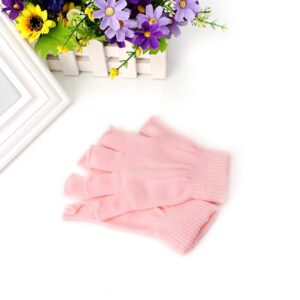 Alternative view of Fingerless Gloves Woman Winter Knitted Pair 1 Stretch Half Finger Elastic Soft Warm