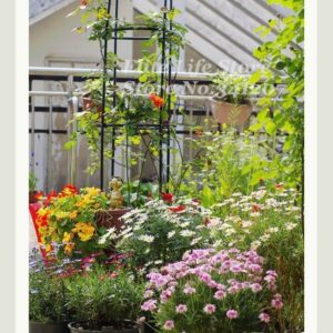 Alternative view of Green Metal Flower Stand Climbing Frame Bracket