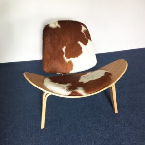 Alternative view of Three-Legged Shell Chair Ash Plywood Fabric Upholstery Living Room Furniture Modern Lounge Shell Chair