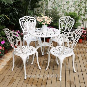 set of 5pcs Cast Aluminum garden furniture dining set