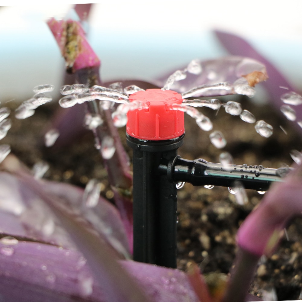 1/4" Hose Drip Irrigation System 360 Degree Adjustable 8 Hole Sprinkler Kit Garden Watering Inserting Ground Micro Flow Dripper - Image 5