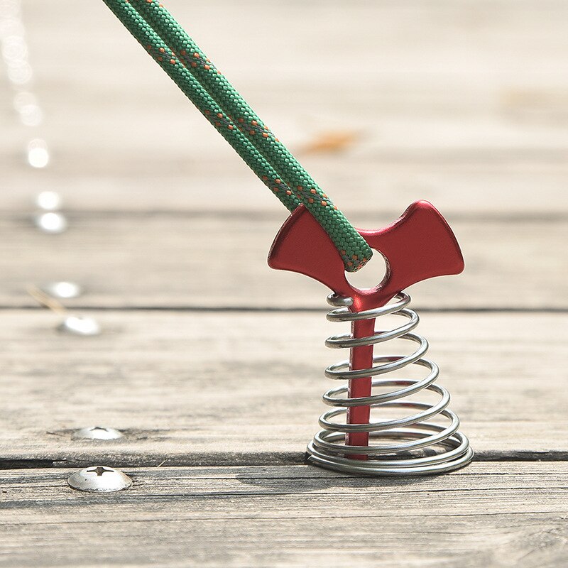 10Pcs Tent Pegs Rope Buckle Adjustable Plank Floor Spring Fishbone Anchor Awning Deck Stakes Fixed Nails Camping Tent Hooks - Image 5