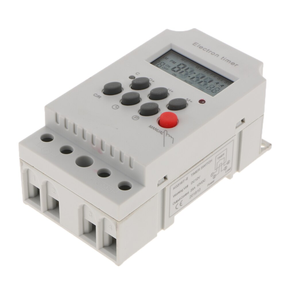7 Days 24H Programmable LCD Digital Relay Timer Switch Mini Time Relay AC/DC 12V - Image 2