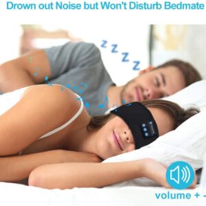Alternative view of Bluetooth Sleeping Headphones Sports Headband Thin Soft Elastic Comfortable Wireless Music Earphones Eye Mask for Side Sleeper