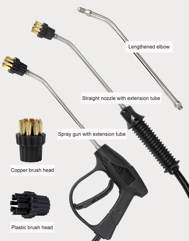 DMWD High Temperature High Pressure Mobile Cleaning Machine Steam Cleaner Automatic Pumping Sterilization Disinfector 2600W 1.8M - Image 6