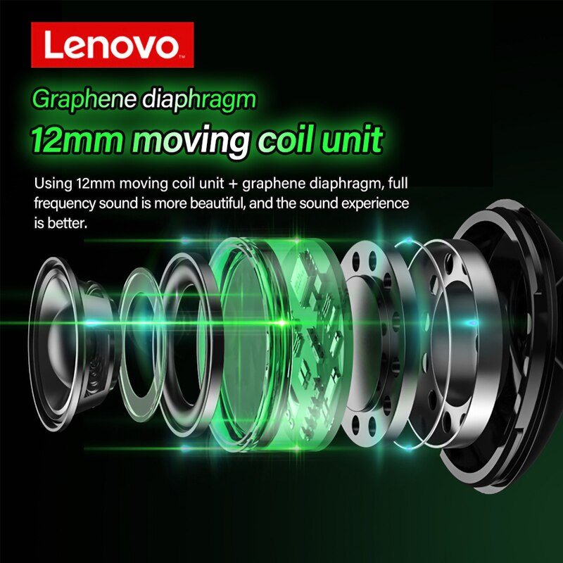 Lenovo GM3 Earphone bluetooth and digital display TWS noise reduction low delay game sports wireless headset to eliminate noise - Image 6